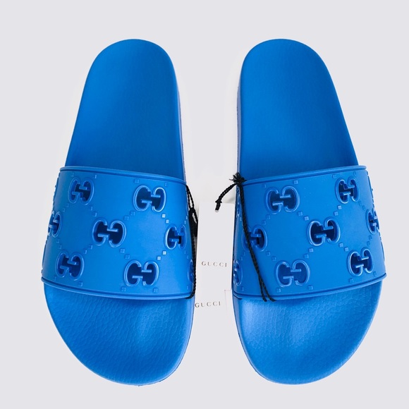 gucci pursuit gg logo pool slides